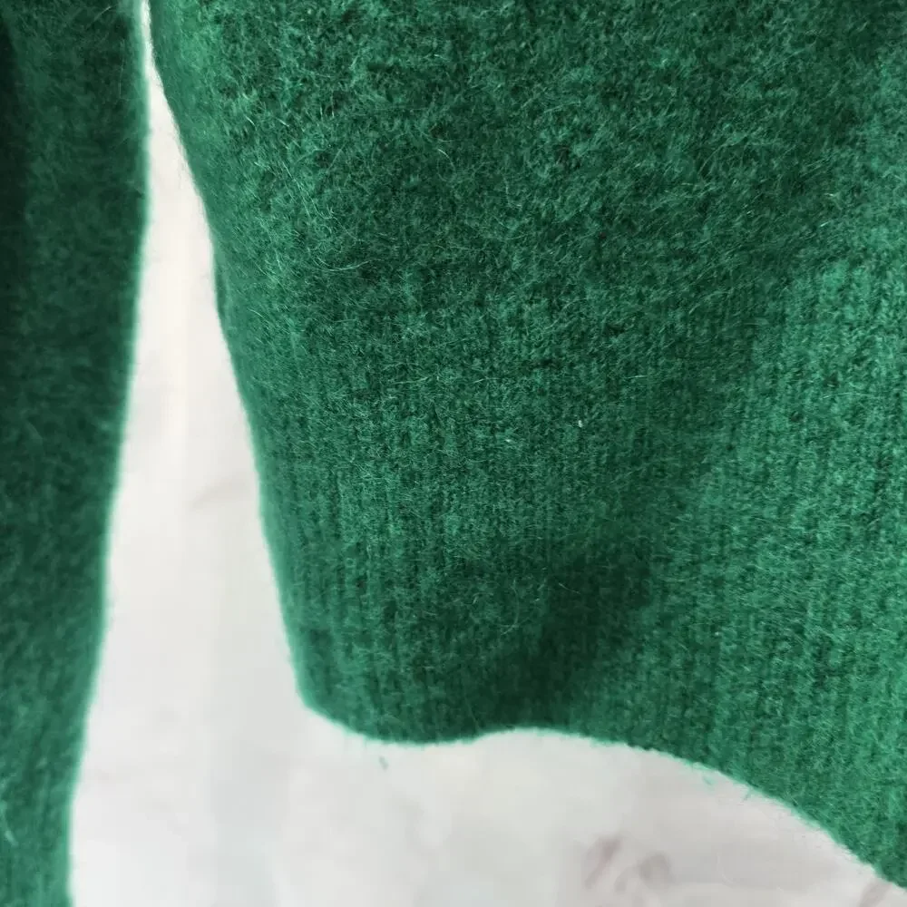& Other Stories Sweater Womens XS Green Cardigan Dolphin Wool Mohair Kelly - Picture 8 of 12